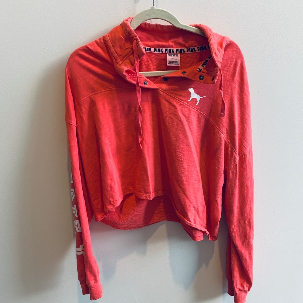 PINK Victoria's Secret Cropped Sweatshirt Jacket